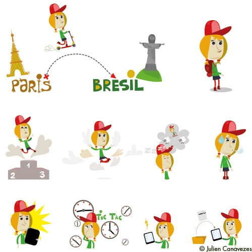 mascotte fille communication interne