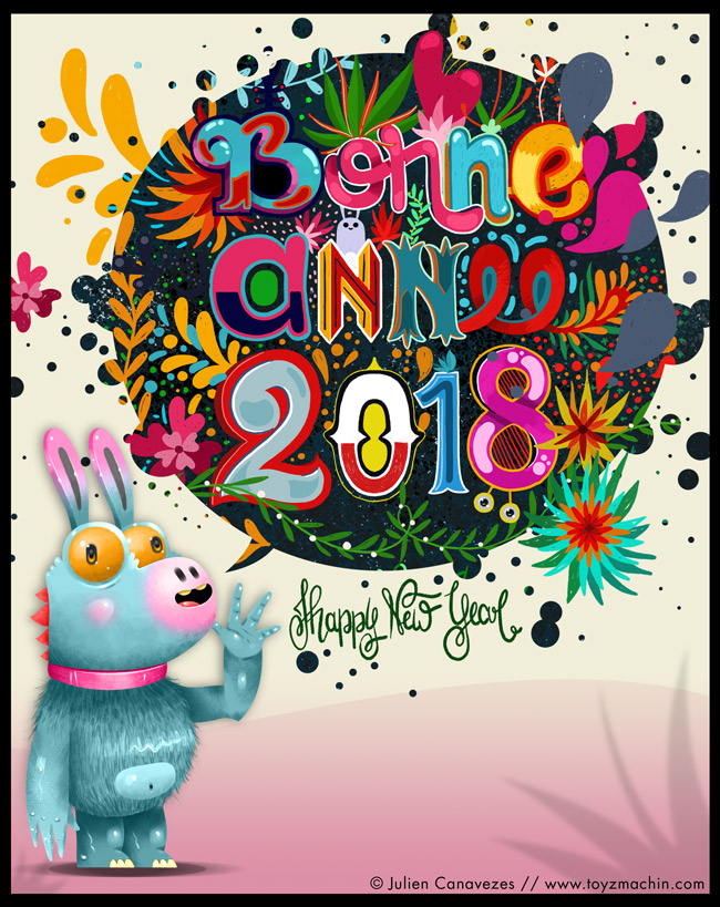 happy new year illustration