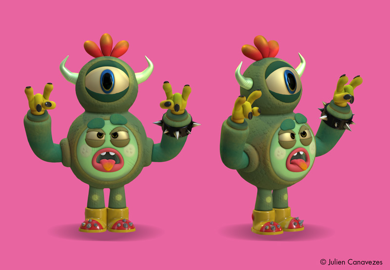 monstre 3D illustration character design