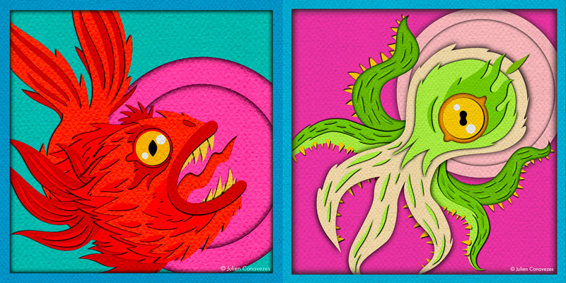 illustrateur animaux papier découpé