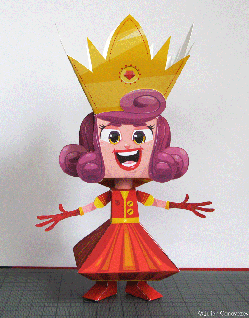 Turning paper toys princess