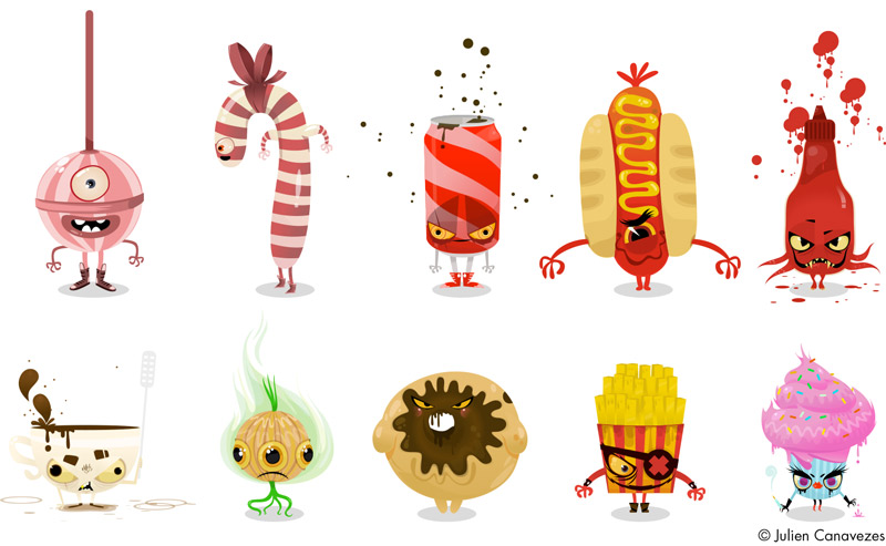 illustration junk food 