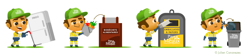 mascotte-communication et ville verte recyclage