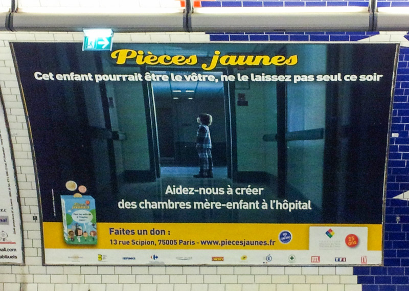 illustration affiche métro parisien 