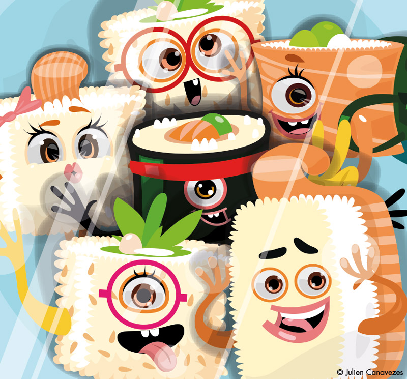 illustration sushi