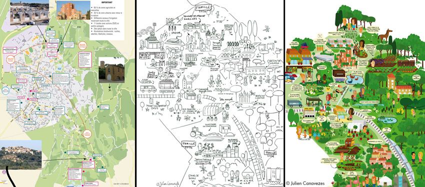 croquis mise en couleur illustrator map