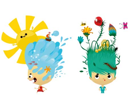 Illustrations for kids educational games
