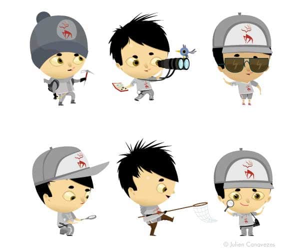 Character variation illustration for editorial