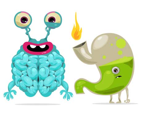 Health themed illustrations : The organs and skeleton