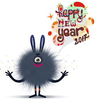 happy new year illustration