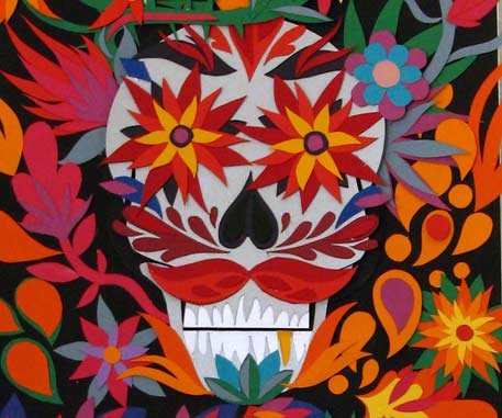 illustration Halloween et Mexican Skull