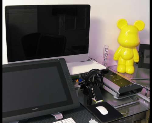 office and graphic designer illustrator equipment