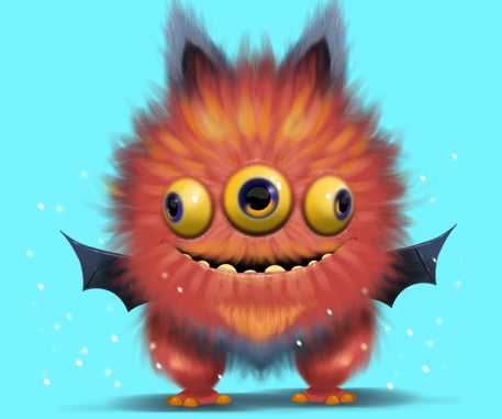 Monstre poilu et déclinaison de personnage