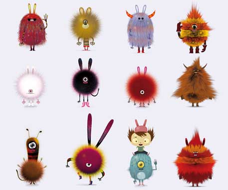 Hairy / furry monster and character variation